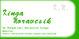 kinga moravcsik business card